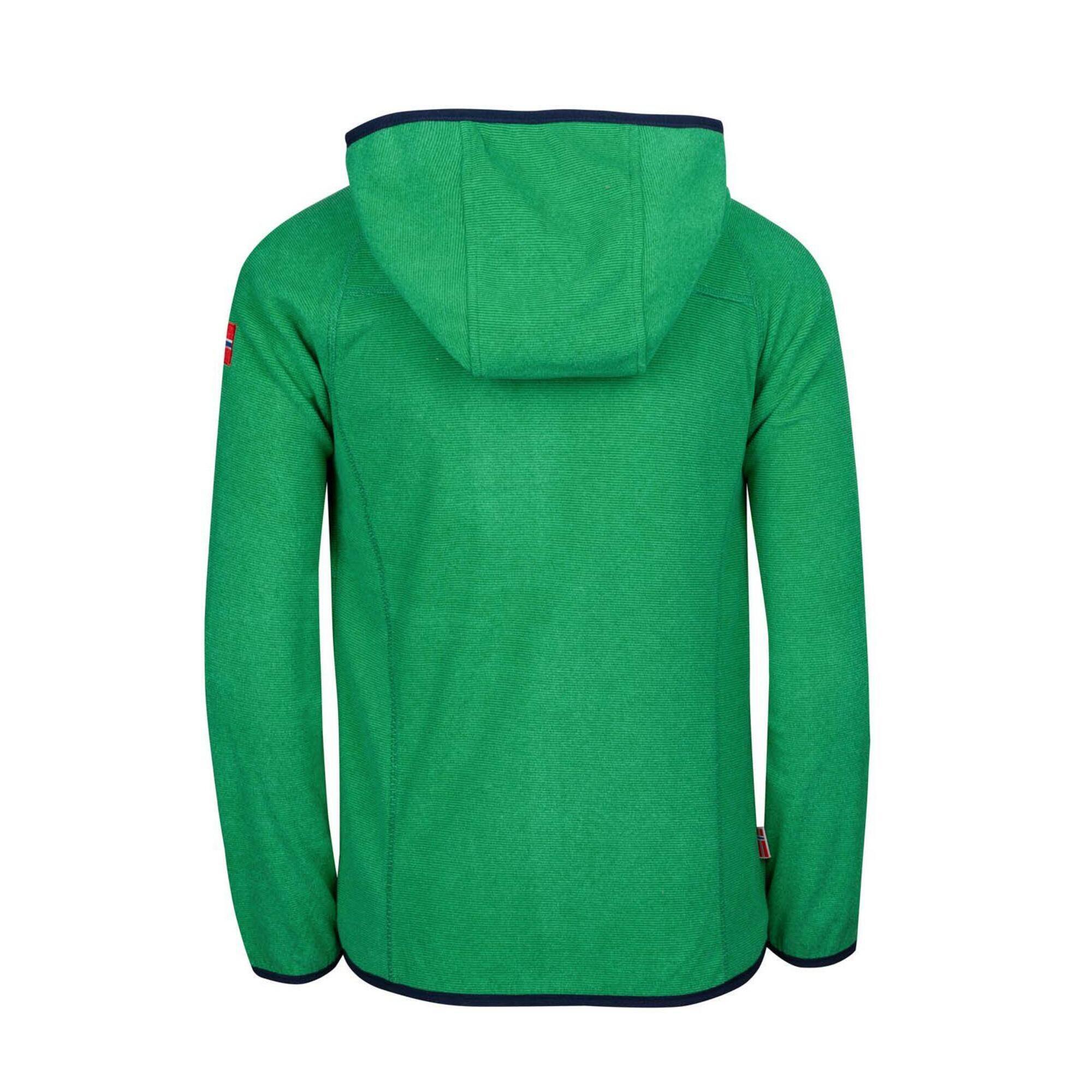 Pepper green/navy blue fleece jacket