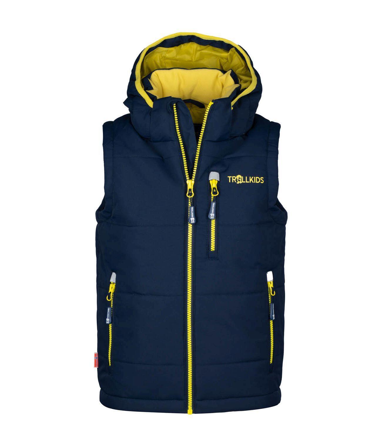 Gilet funzionale Narvik XT per bambini blu navy/giallo scuro