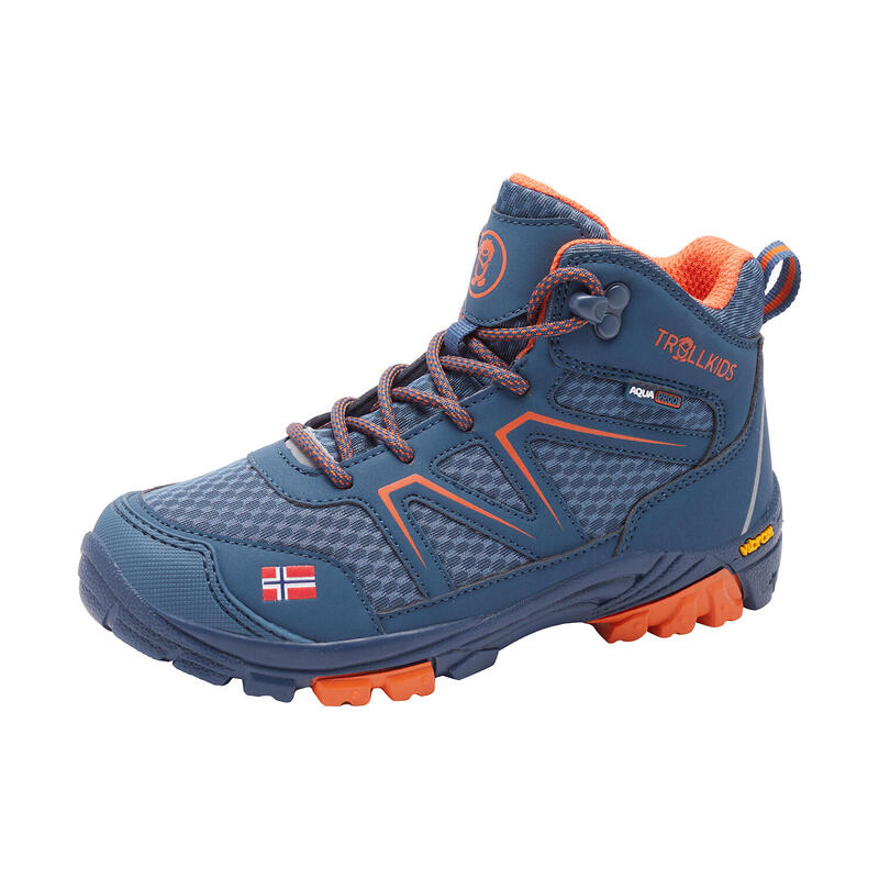 Kinder Wanderschuh SKARVAN Mid Mystik Blau / Orange