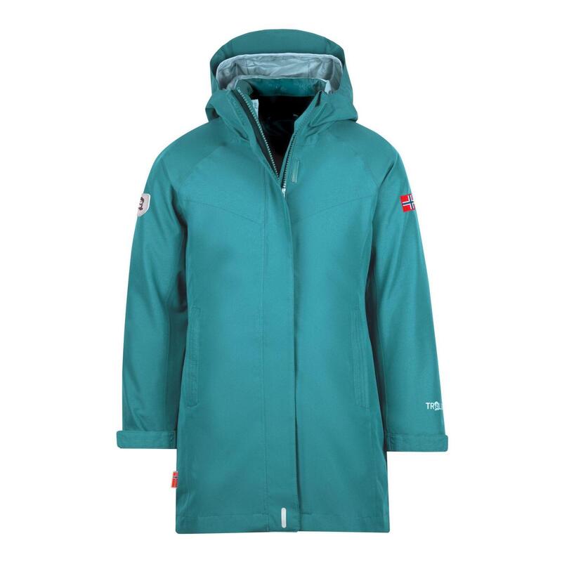 Mädchen 3-in-1-Funktionsjacke Senja Teal-Grün