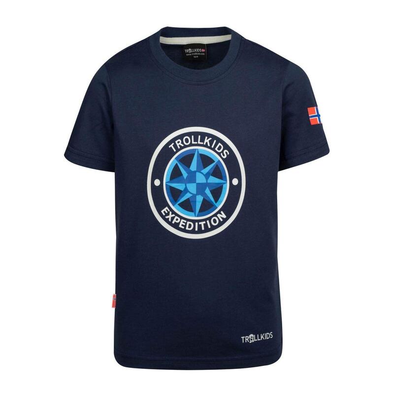 Kinder T-Shirt Windrose T Marineblau/Wolkengrau