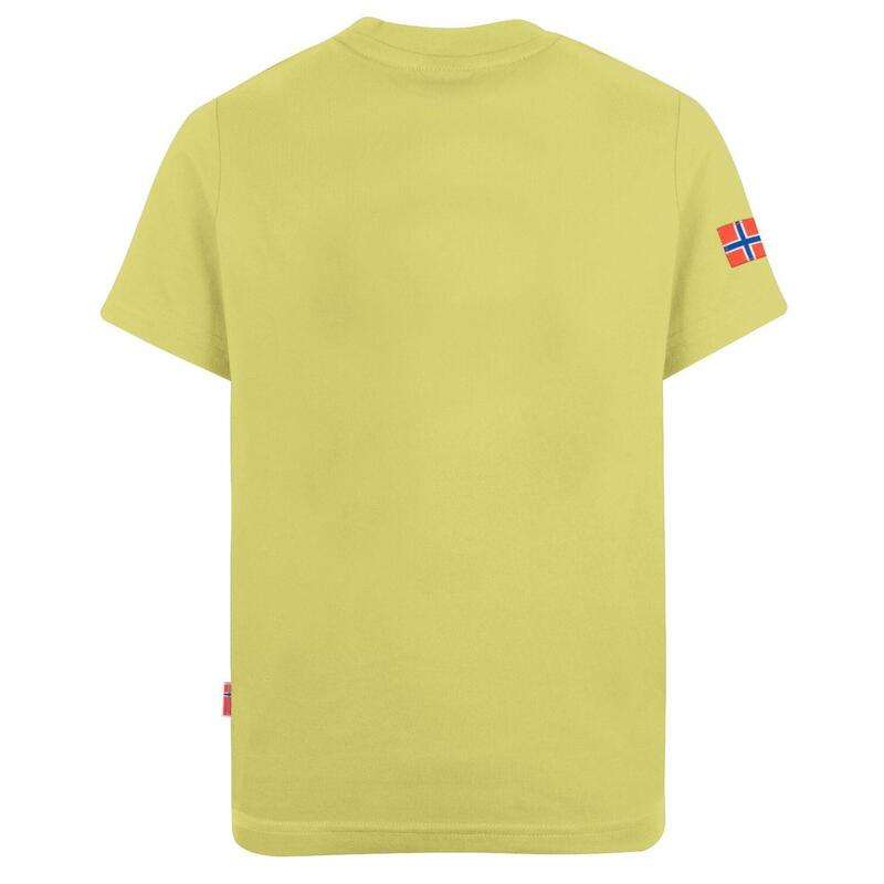 Kinder T-Shirt Pointillism hazy yellow/glow blue