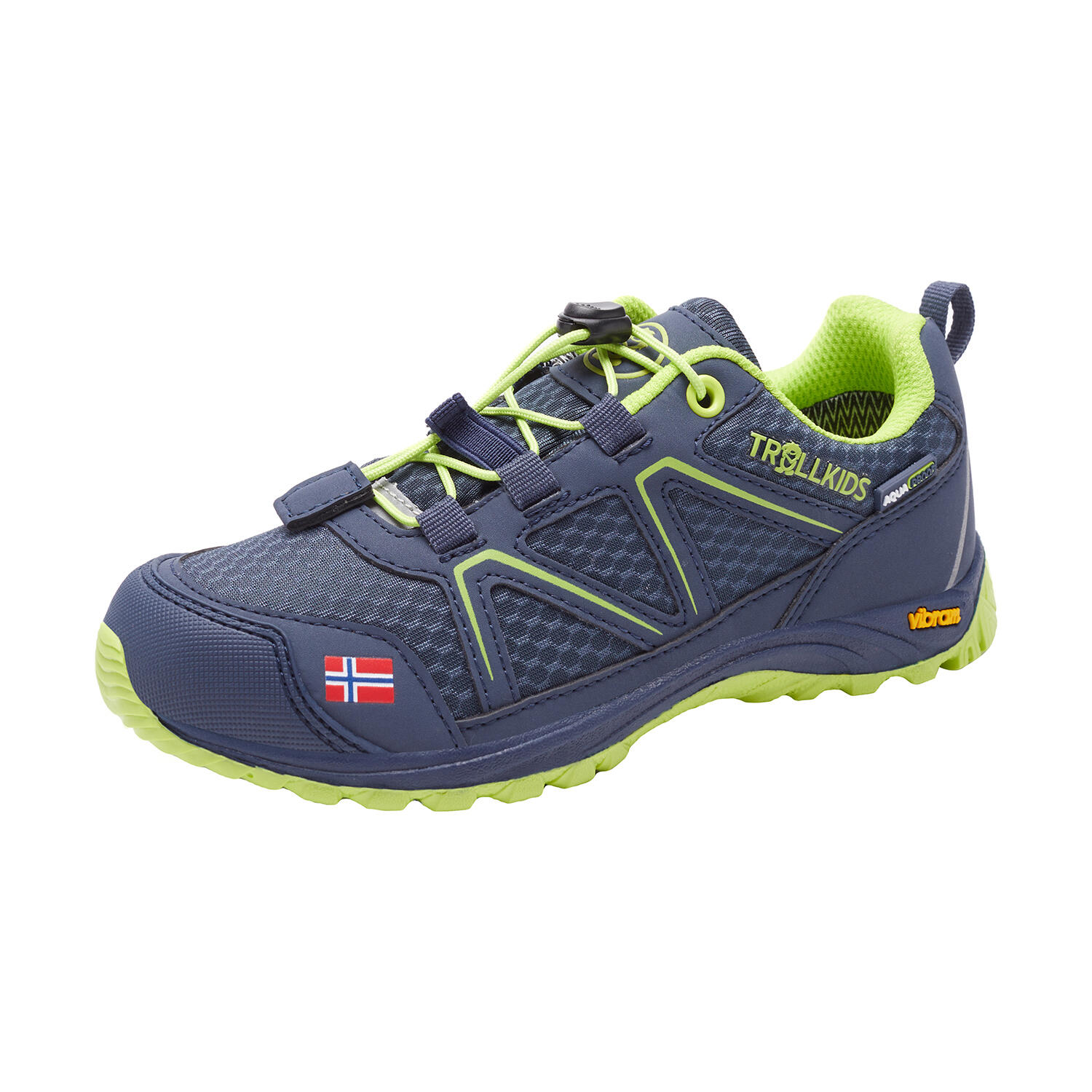 SKARVAN Low scarpe da trekking per bambini blu navy / lime