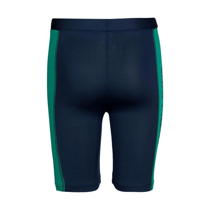 Kinder Badeshorts Kvalvika Pfeffergrün/Marineblau