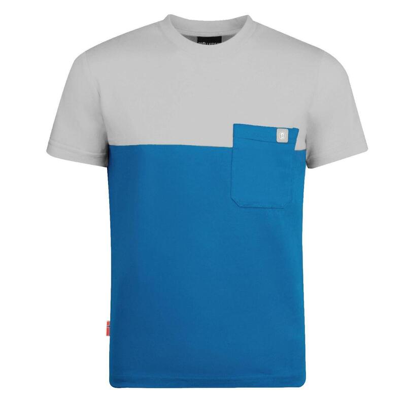 Kinder T-Shirt Bergen Leuchtendes Blau/wolkig grau