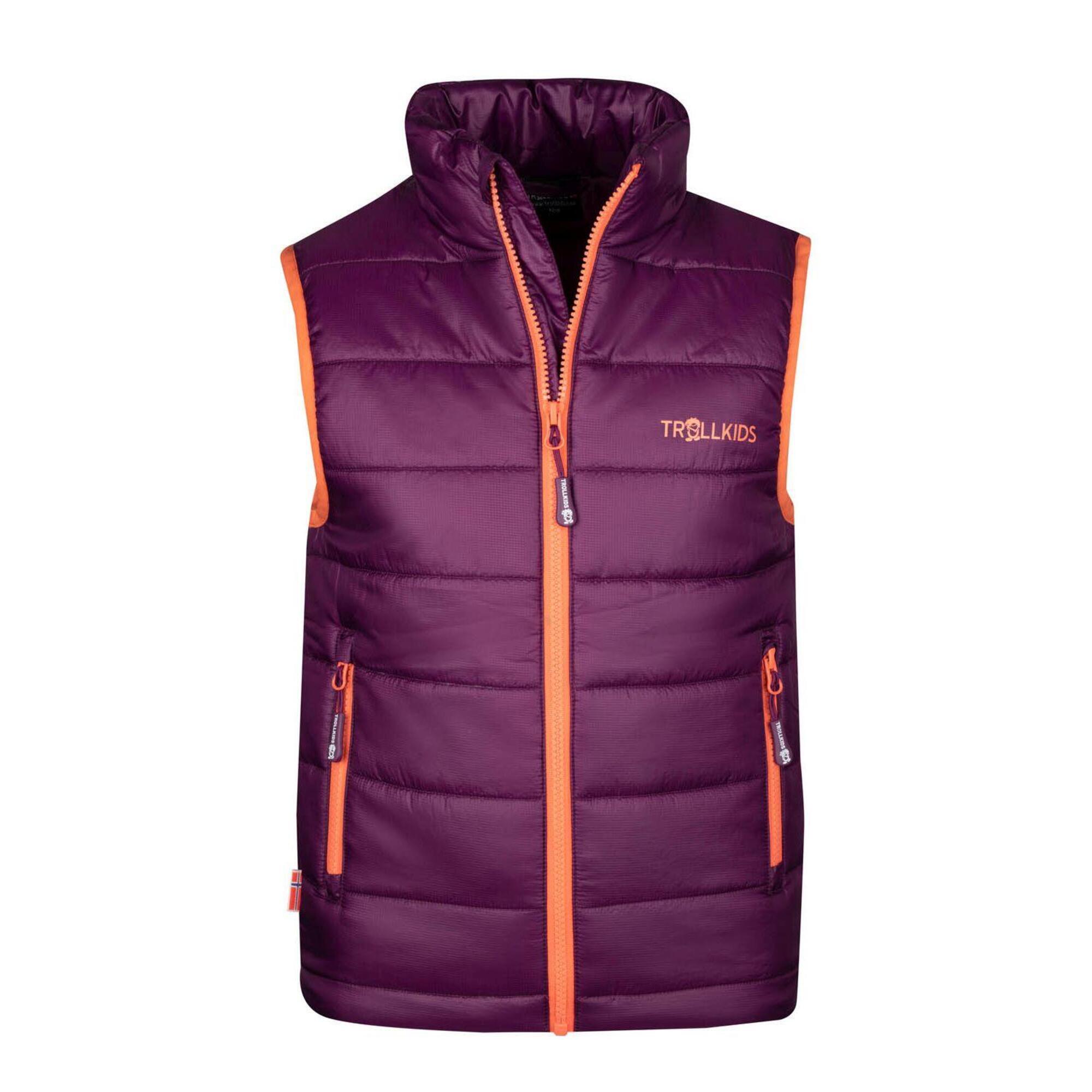 Trondheim blackberry/peach down vest for children