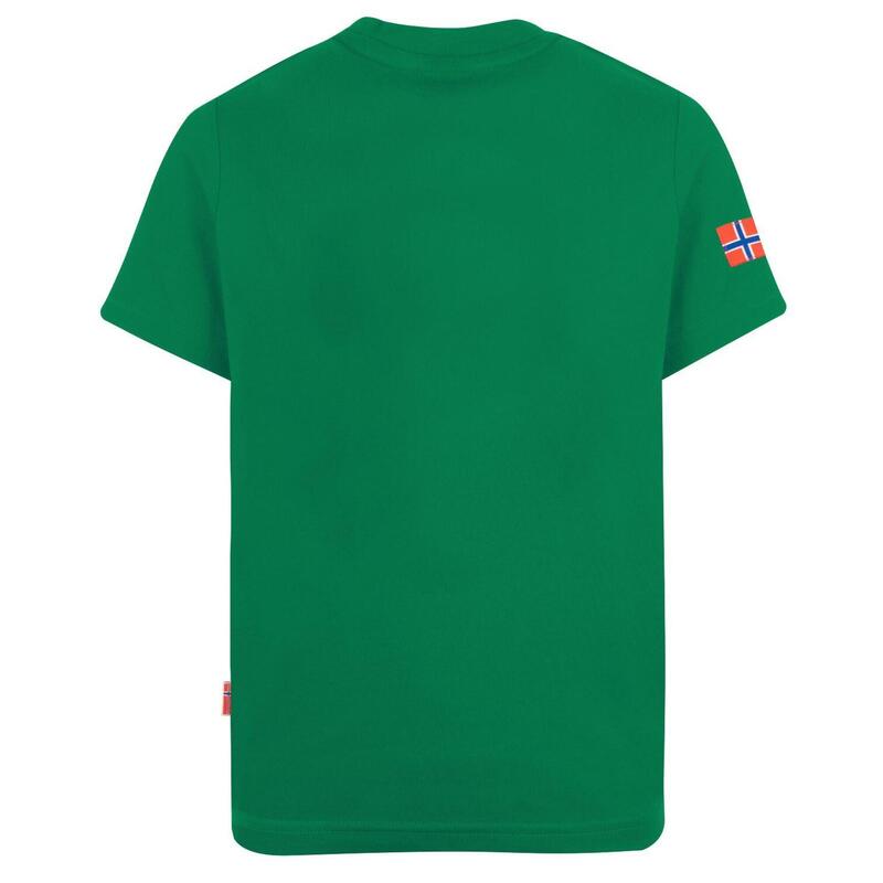 Kinder T-Shirt Pointillism Pfeffergrün/Wolkengrau
