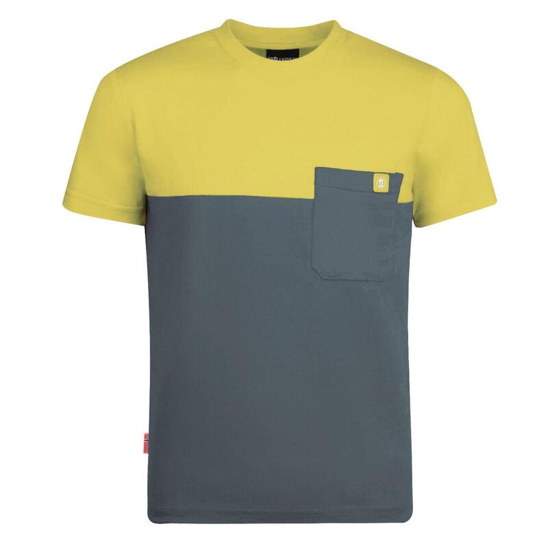 Kinder T-Shirt Bergen Lehmgrün/Gelb
