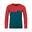 Kinder Longsleeve Bergen Petrolblau/Rot