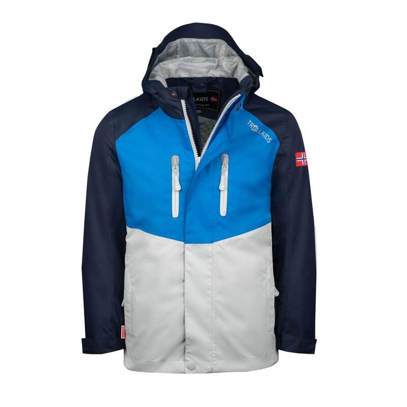 Veste de pluie enfant Nusfjord bleu marine/bleu lumineux/gris nuage