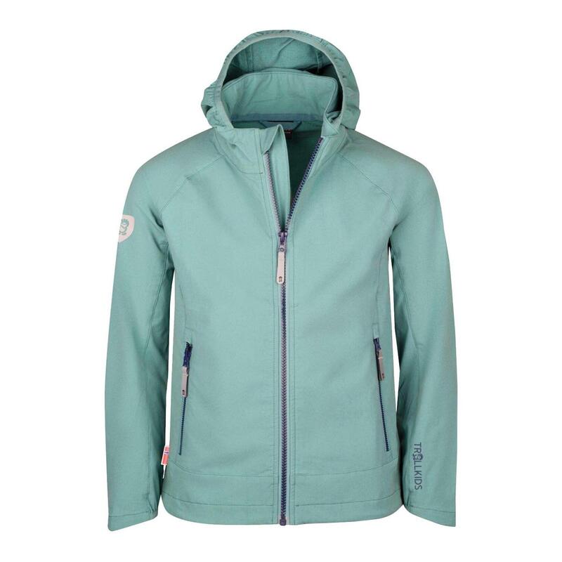 Veste softshell fille Kvalvika vert glacier/bleu marine