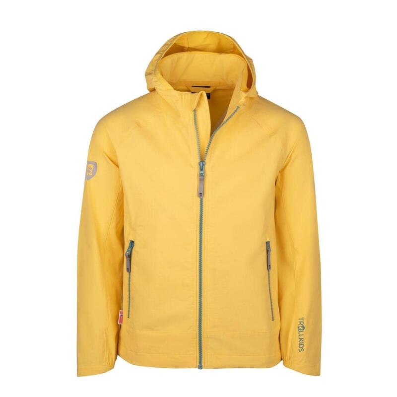 Mädchen Softshelljacke Kvalvika Limonade/Gletschergrün