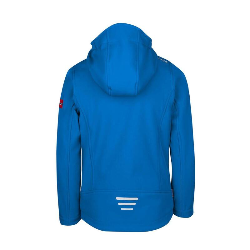 Kinder Softshelljacke Trollfjord Leuchtendes Blau/wolkig grau