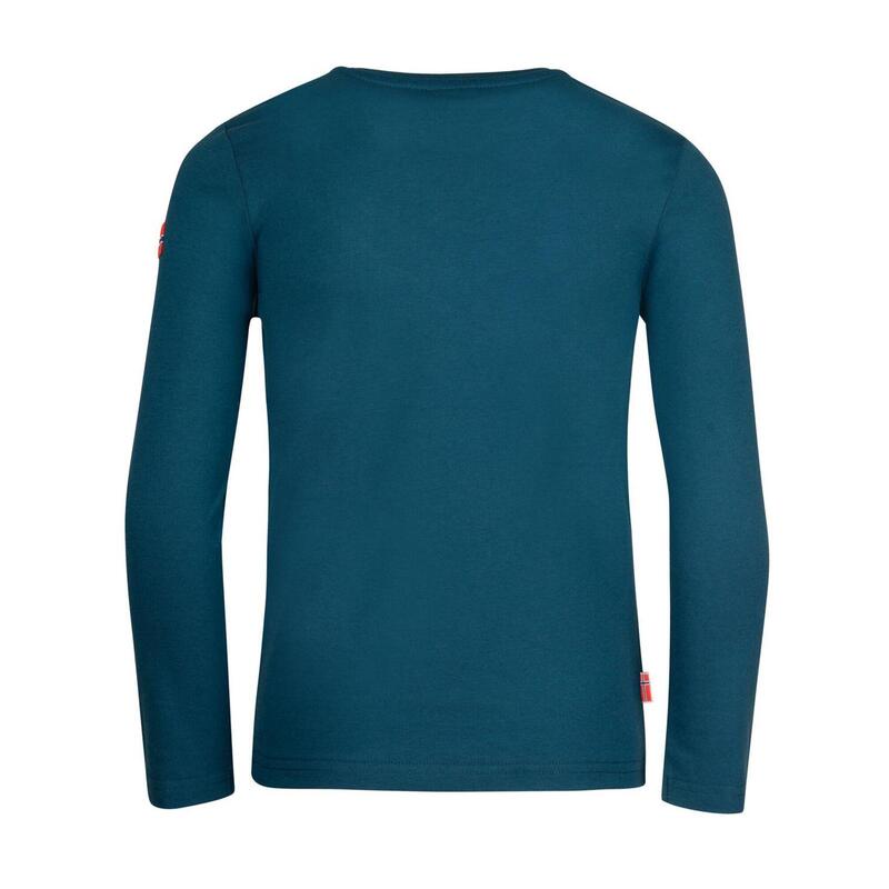 Kinder Longsleeve Stavanger Petrolblau/Grün