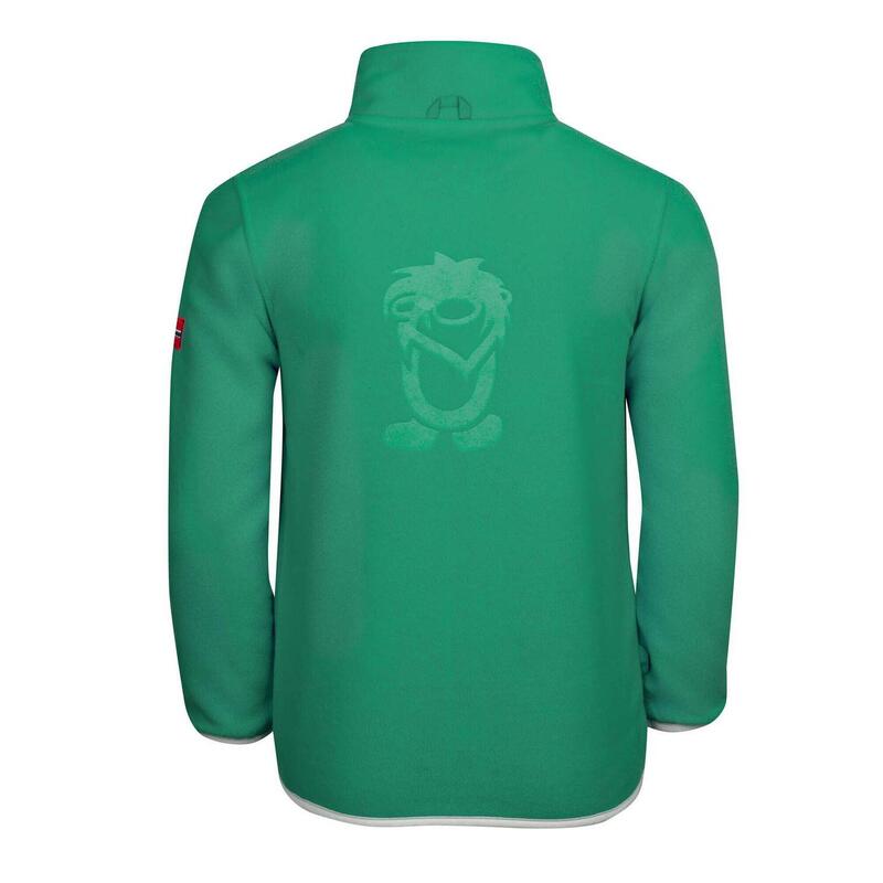 Veste polaire enfant Oppdal XT respirante isolante Vert Poivre/Bleu Marine