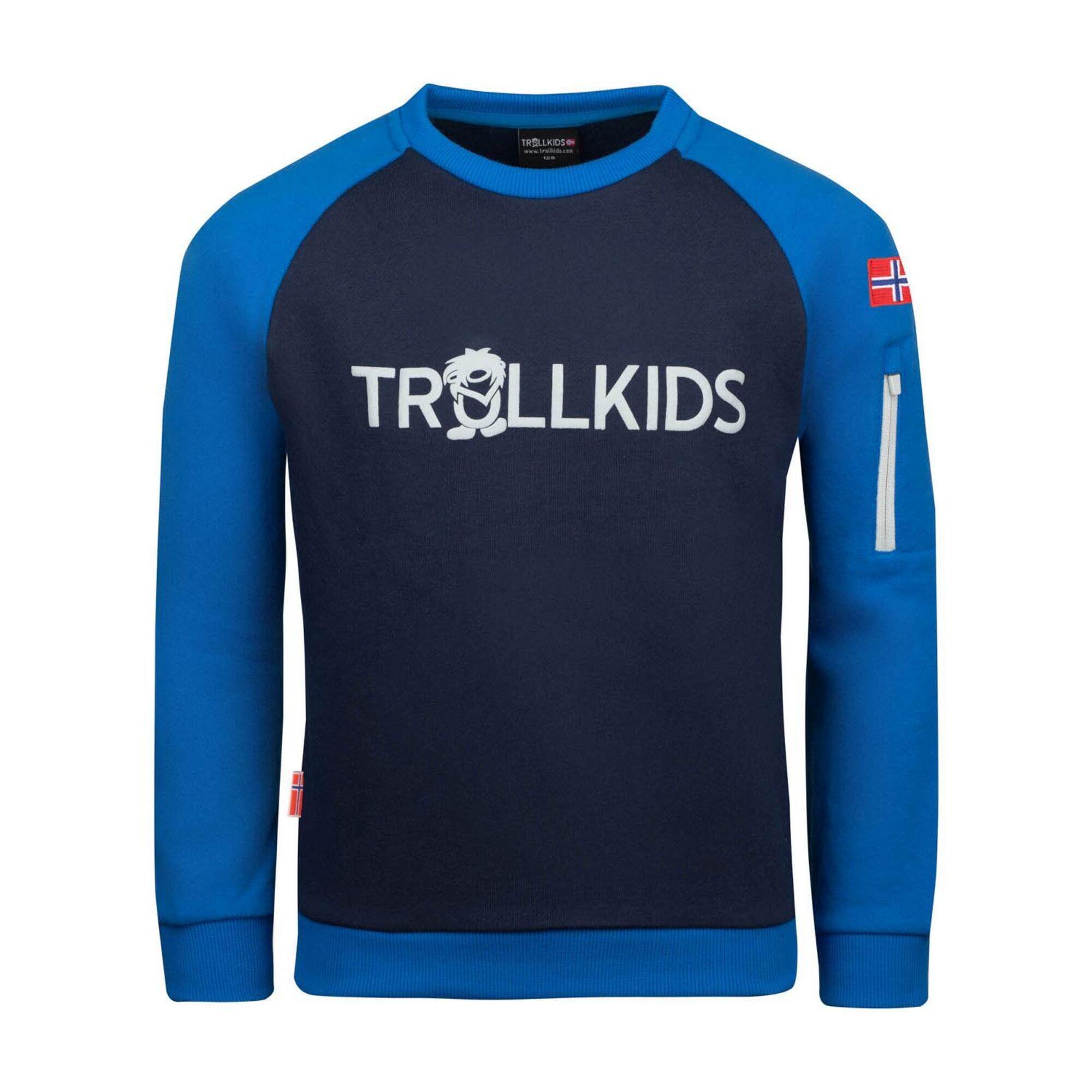 Sandefjord children's sweatshirt bright blue/navy blue