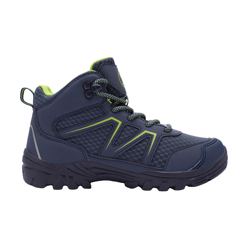 Kinder Wanderschuh SKARVAN Mid Marineblau / Limette