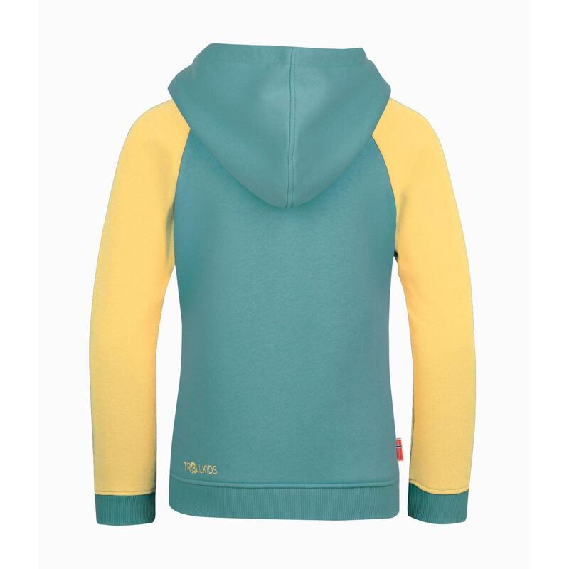 Mädchen Kapuzenpullover Stavanger Gletschergrün/Limonade