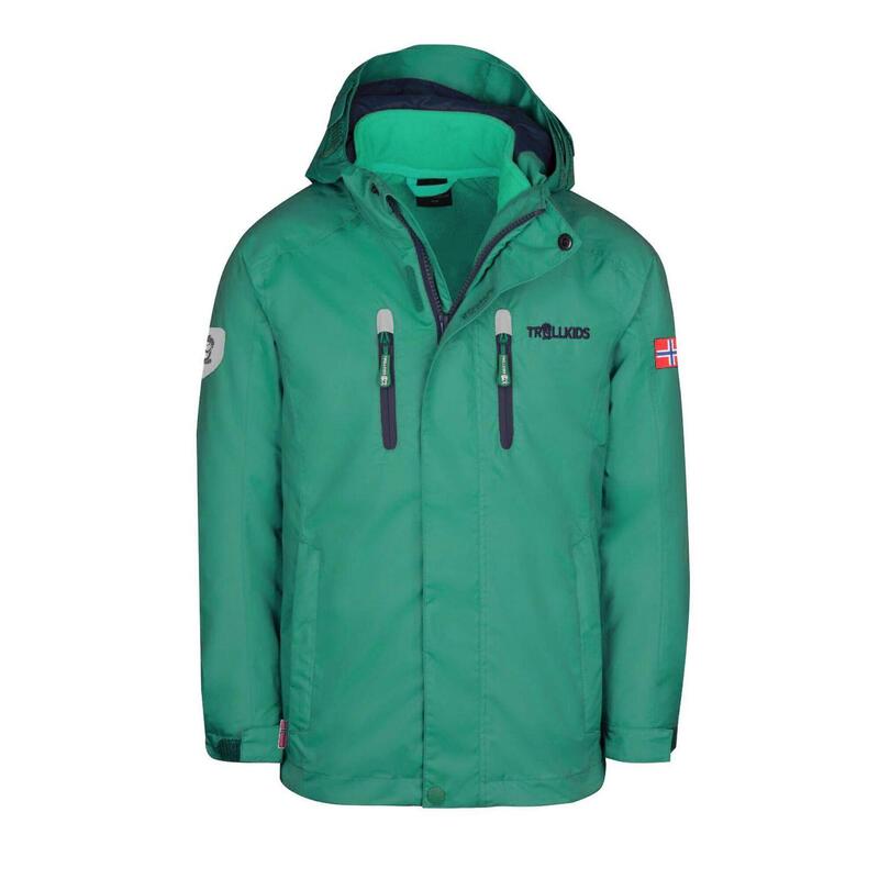 Kinder 3-in-1-Funktionsjacke Myrdal PRO Pfeffergrün/Marineblau