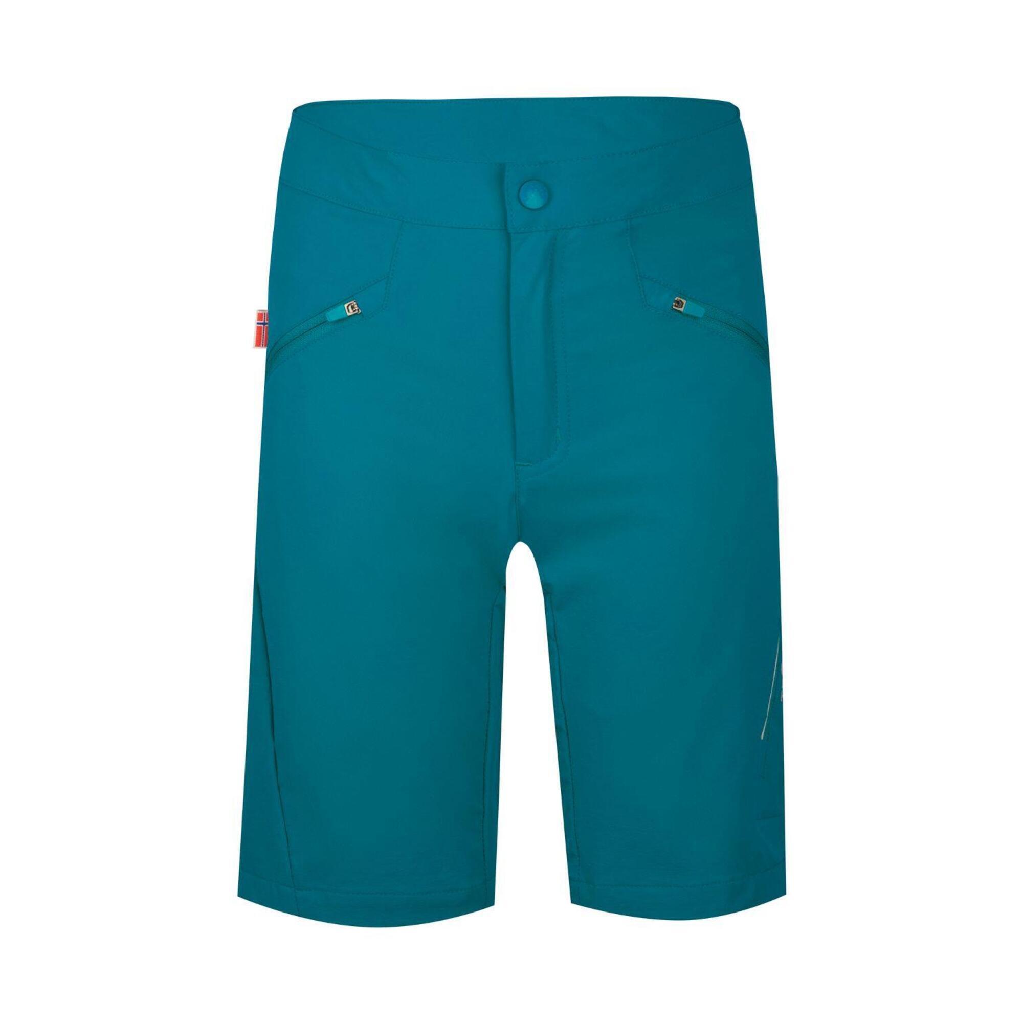 Pantaloni da ciclismo Skaland da bambino blu petrolio