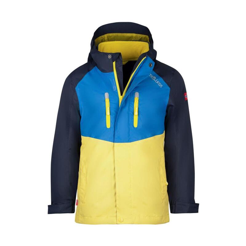 Veste fonctionnelle 3 en 1 Bryggen pour enfants Bleu marine/Bleu vif