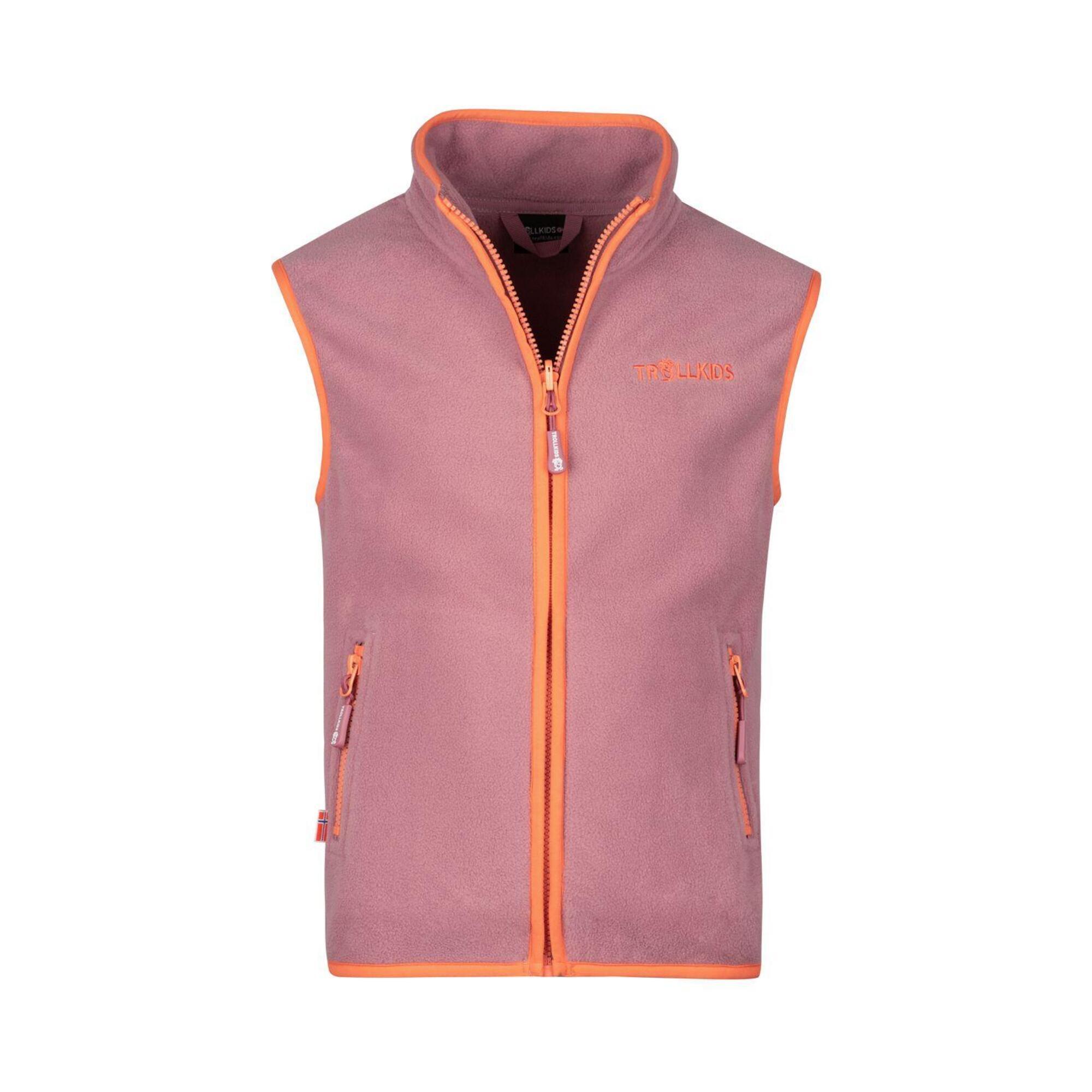 Gilet in pile per bambini Arendal orchidea/pesca