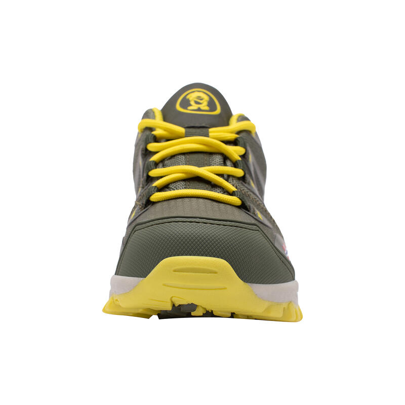 Chaussures de randonnée pour enfants RONDANE vert argile/jaune