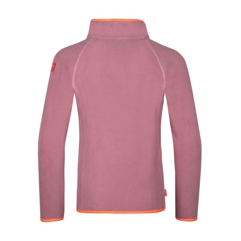 Pull en polaire pour enfants Nordland Isolant Séchage rapide orchidée/pêche