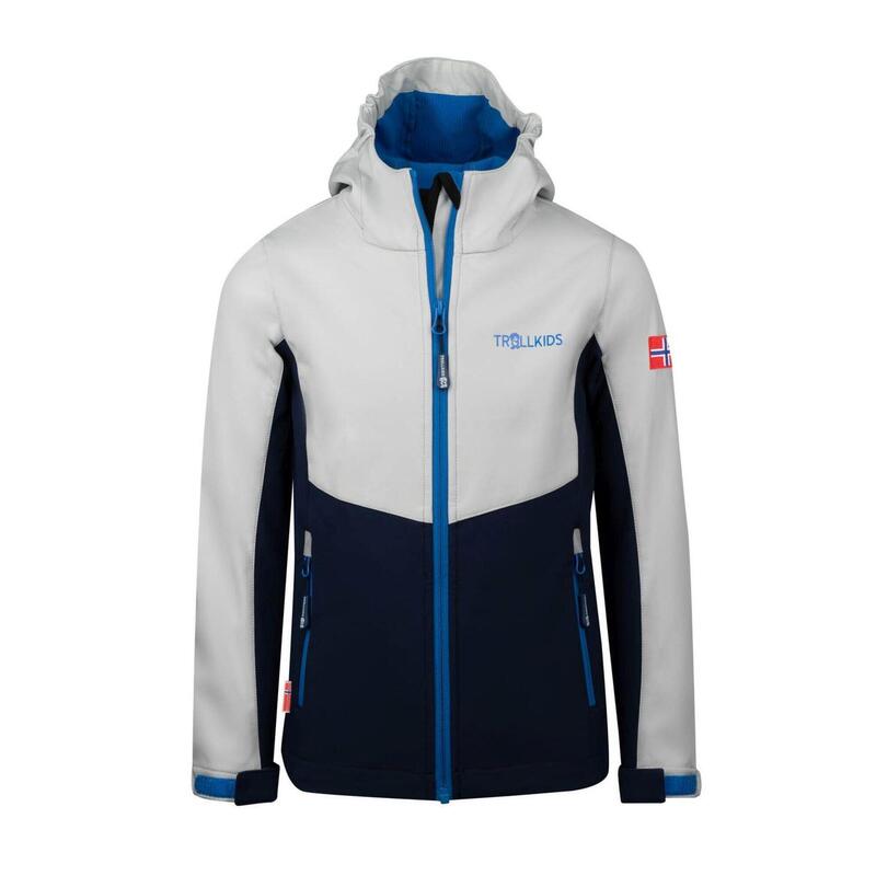 Veste softshell enfants Kristiansand gris nuage/bleu marine