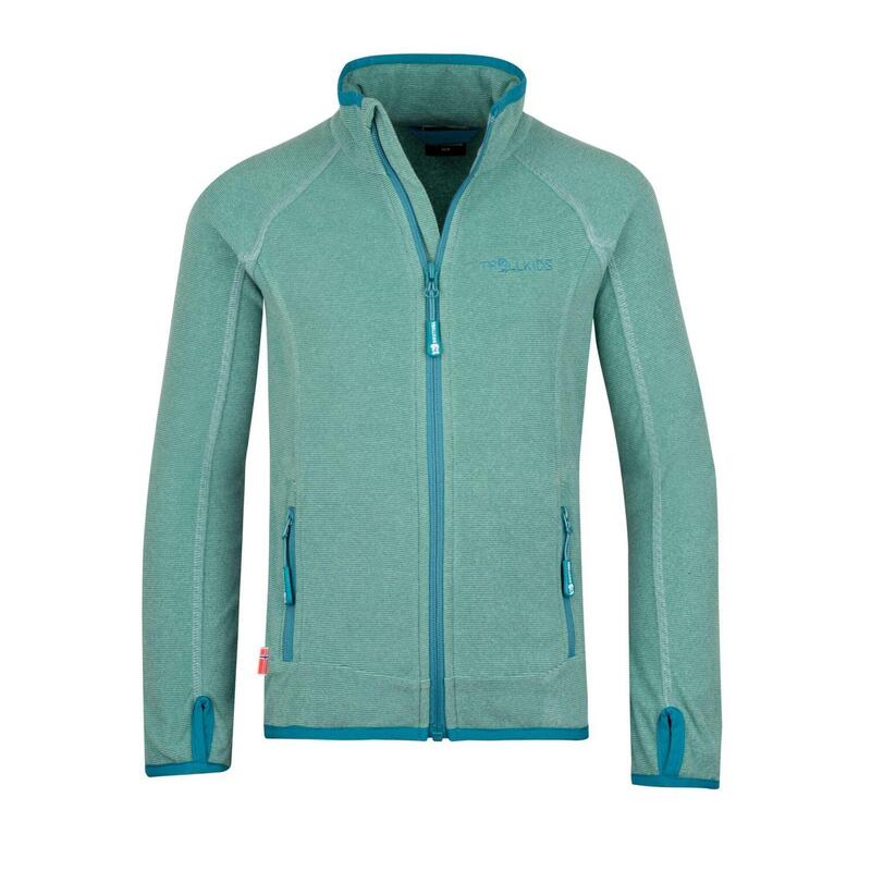 Veste polaire fille Noresund vert glacier/bleu sarcelle