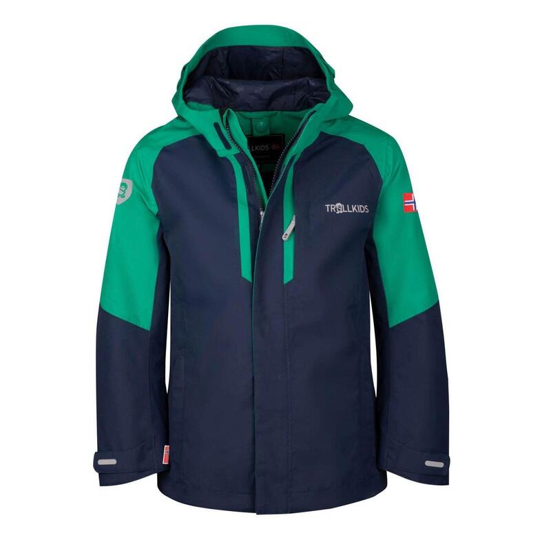 Veste fonctionnelle pour enfants Skaland vert poivre/bleu marine