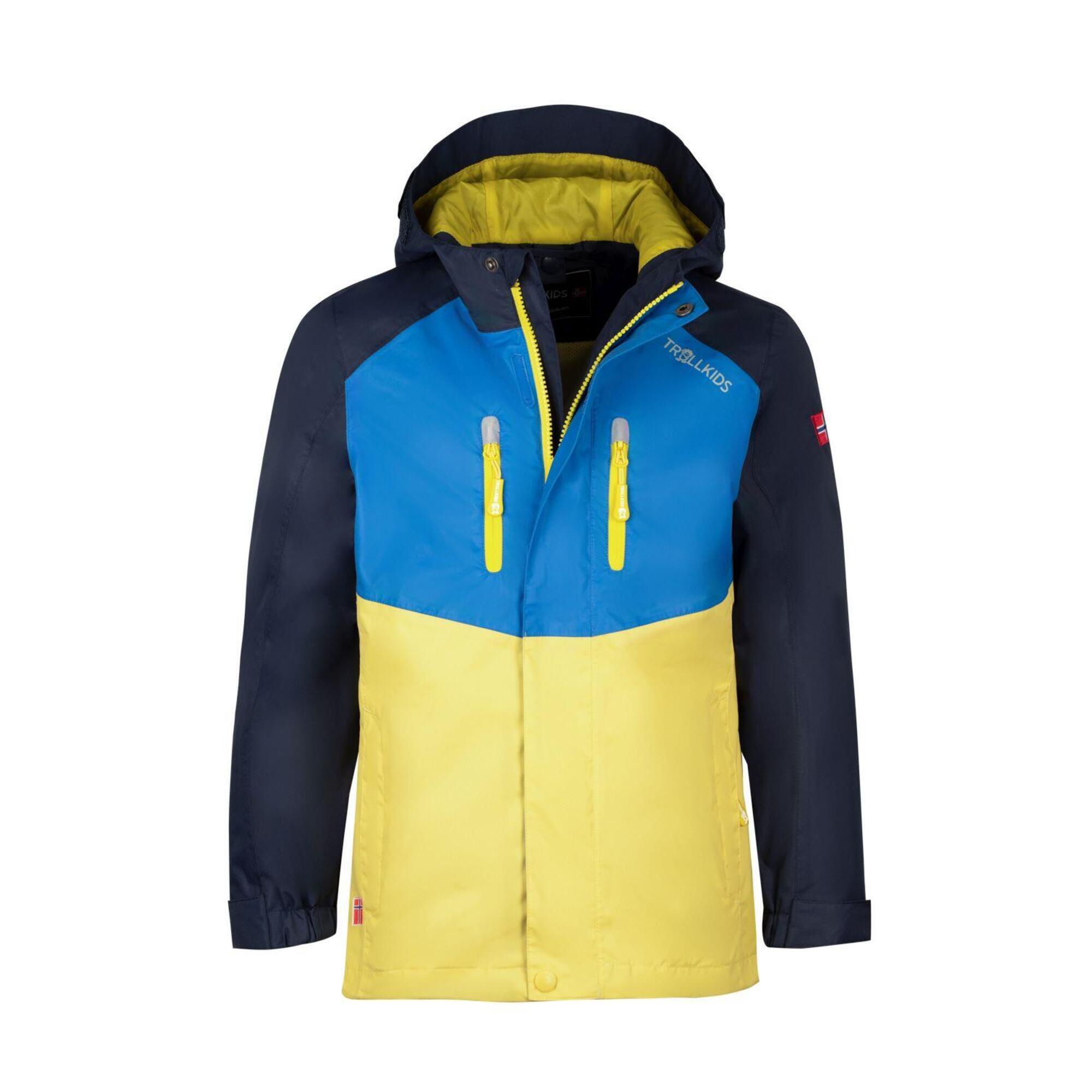 Nusfjord rain jacket for children navy/blue