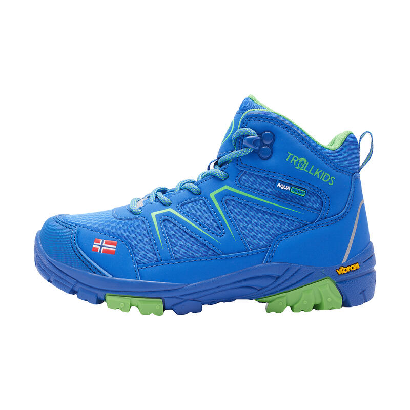 Chaussures de randonnée pour enfants SKARVAN Mid Bleu moyen/Vert