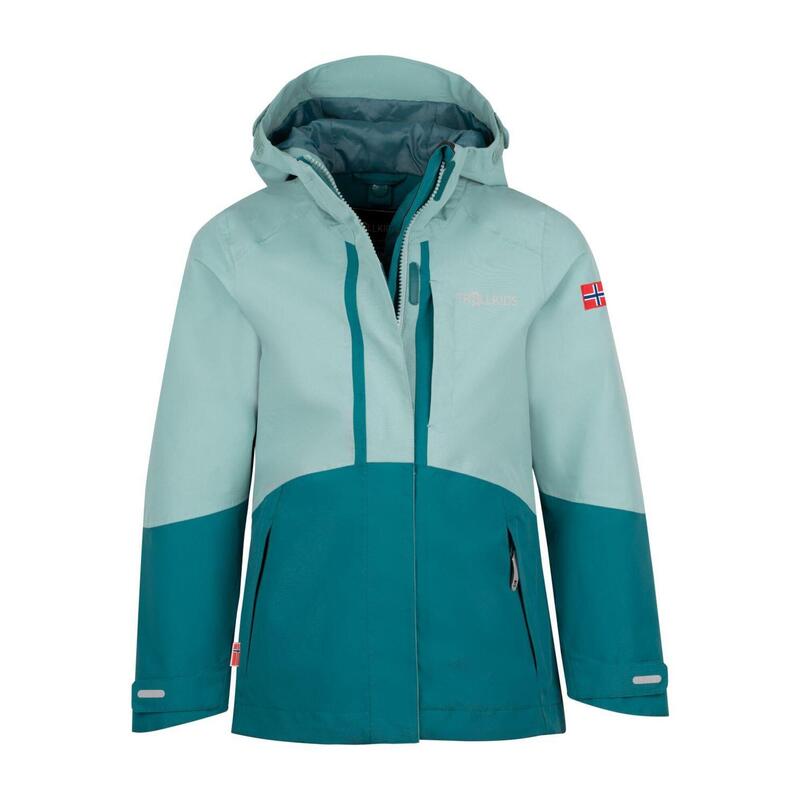 Veste fonctionnelle fille Skaland vert glacier/vert bleu