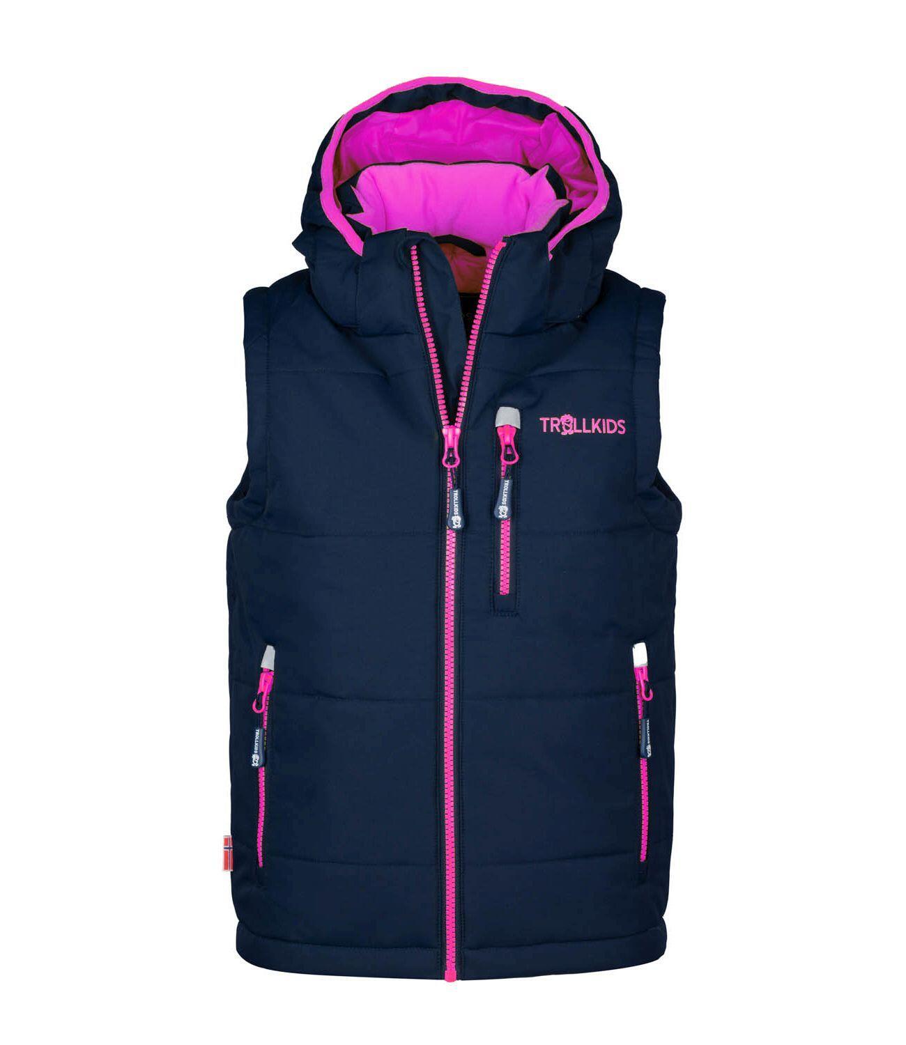 Gilet funzionale Narvik XT per bambini blu navy/magenta