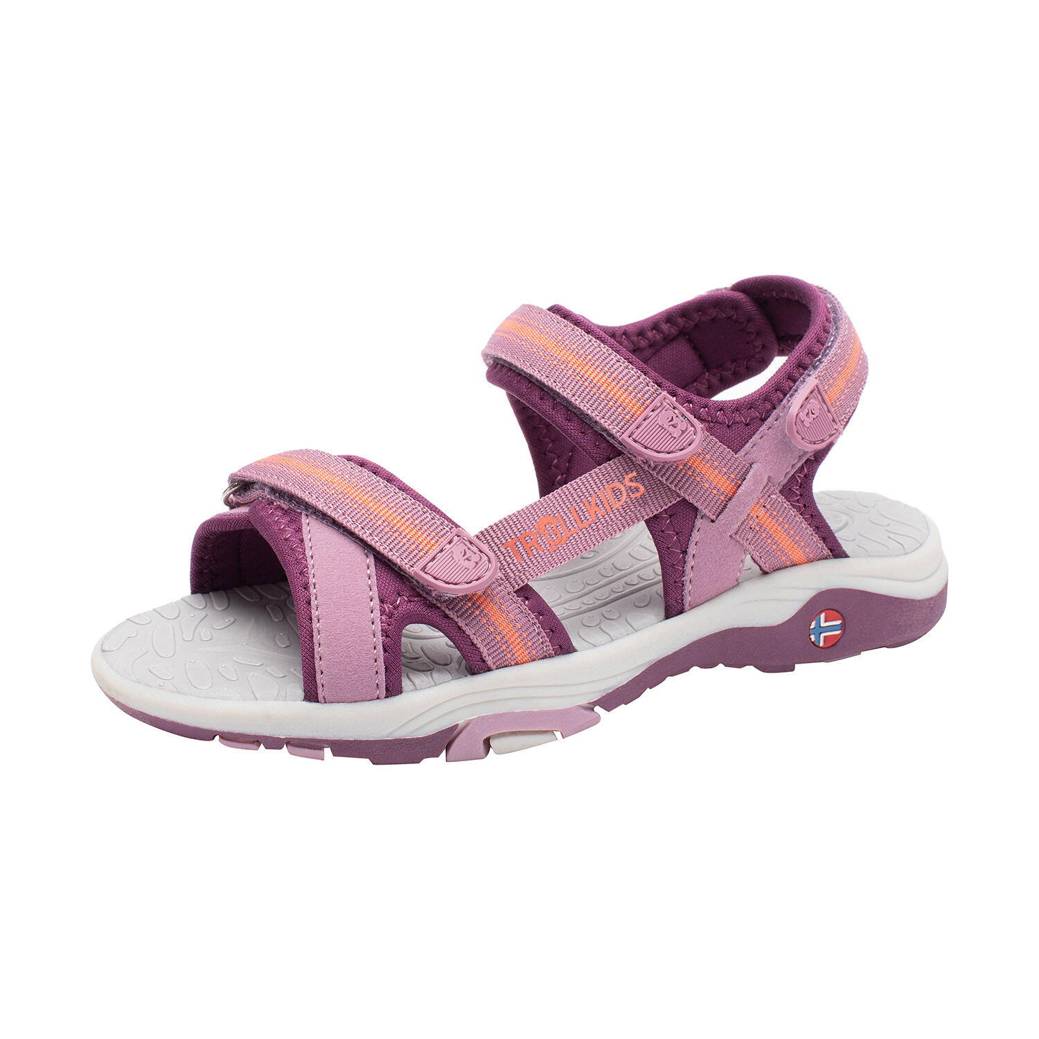 Girl's sandal Preikestolen blackberry/peach