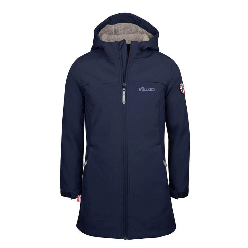 Manteau softshell fille Kristiansand Bleu marine / Orange