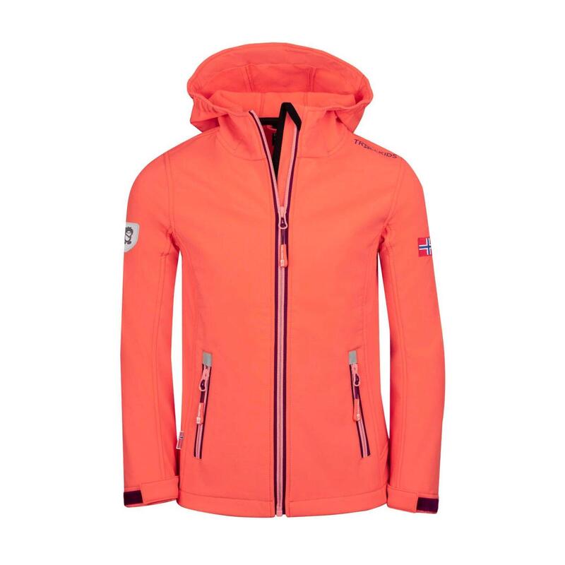 Veste softshell fille Trollfjord pêche/mûre