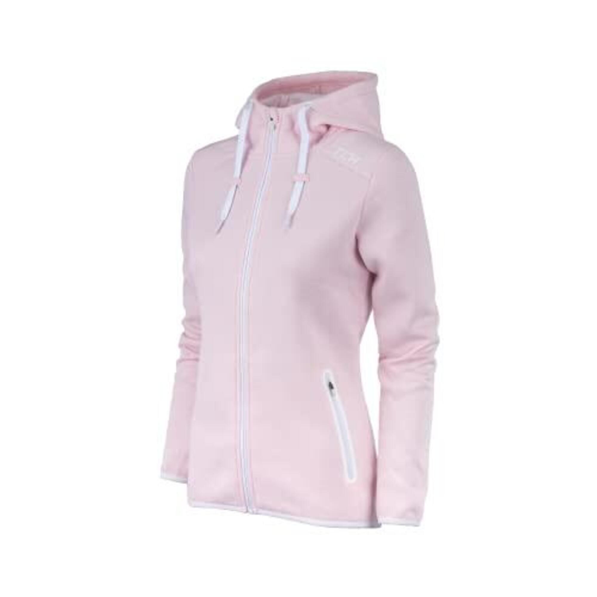 Women's Revolution Tech Hoodie with Zip Pockets - Pink Marl 1/5