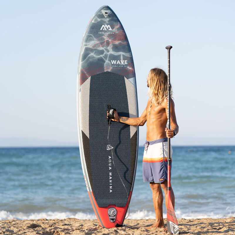 Ensemble Aqua Marina WAVE 265cm 8ft8in Surfboard/Stand Up Paddle Board gonflable
