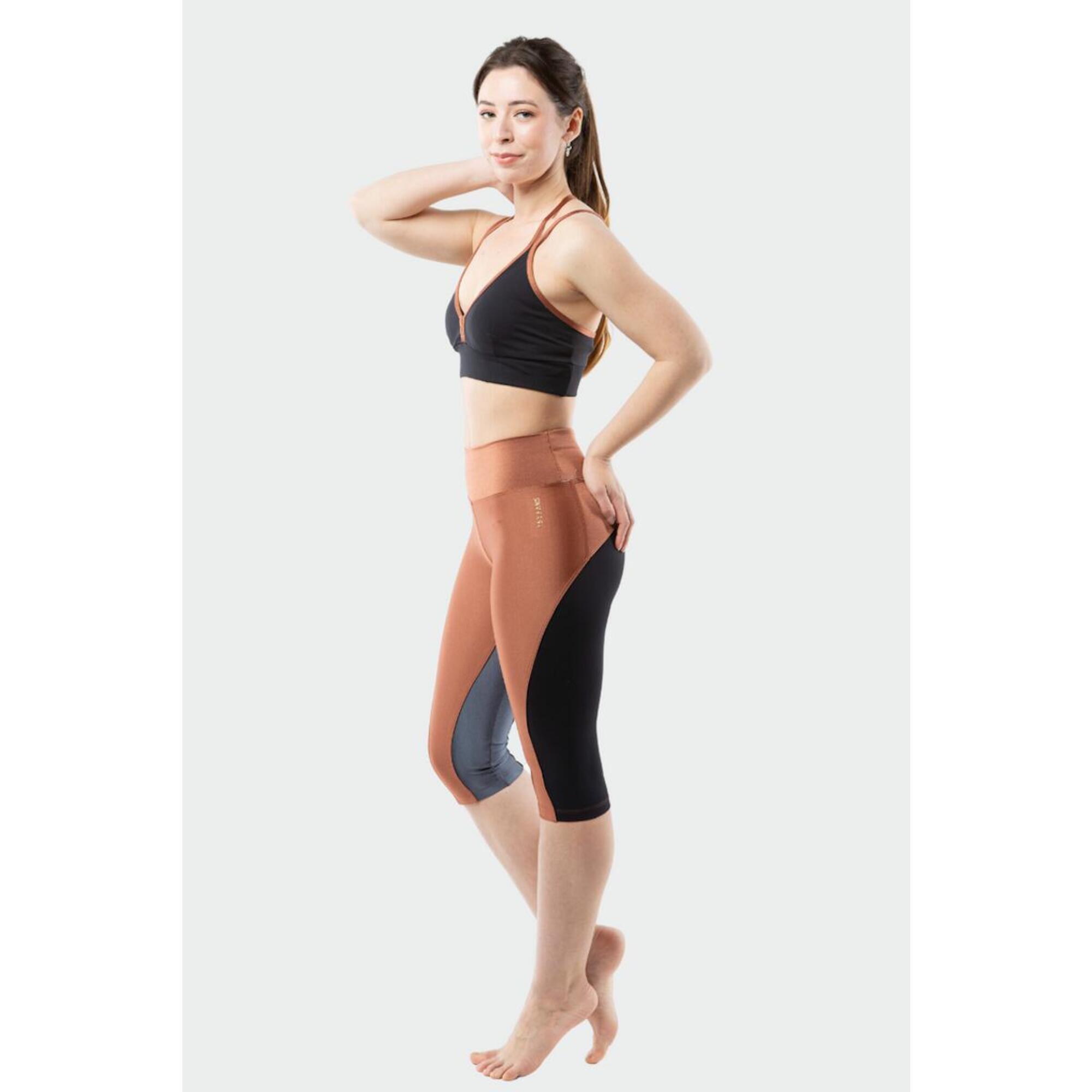 Legging yoga femme gainant détail poche intérieur dans le dos - Byclem