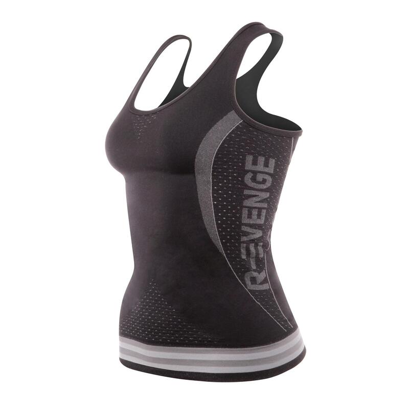 Topjes voor Damen Thermische Technische ademend Running  zvart