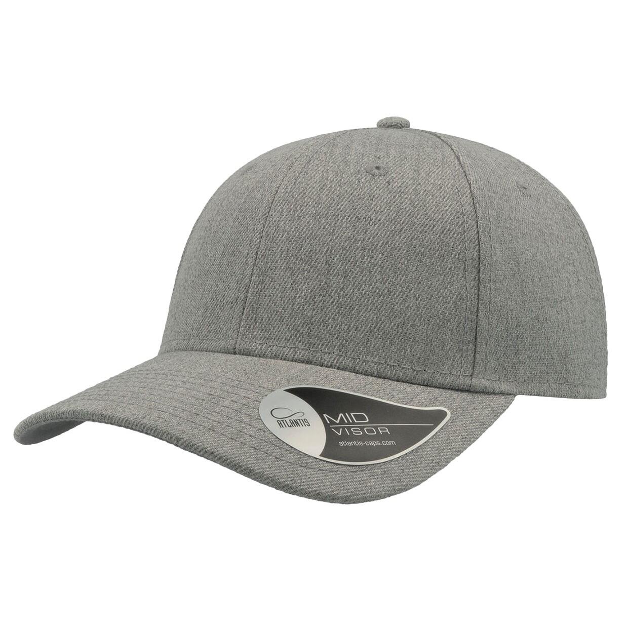 ATLANTIS Beat Structured 6 Panel Cap (Grey Melange)