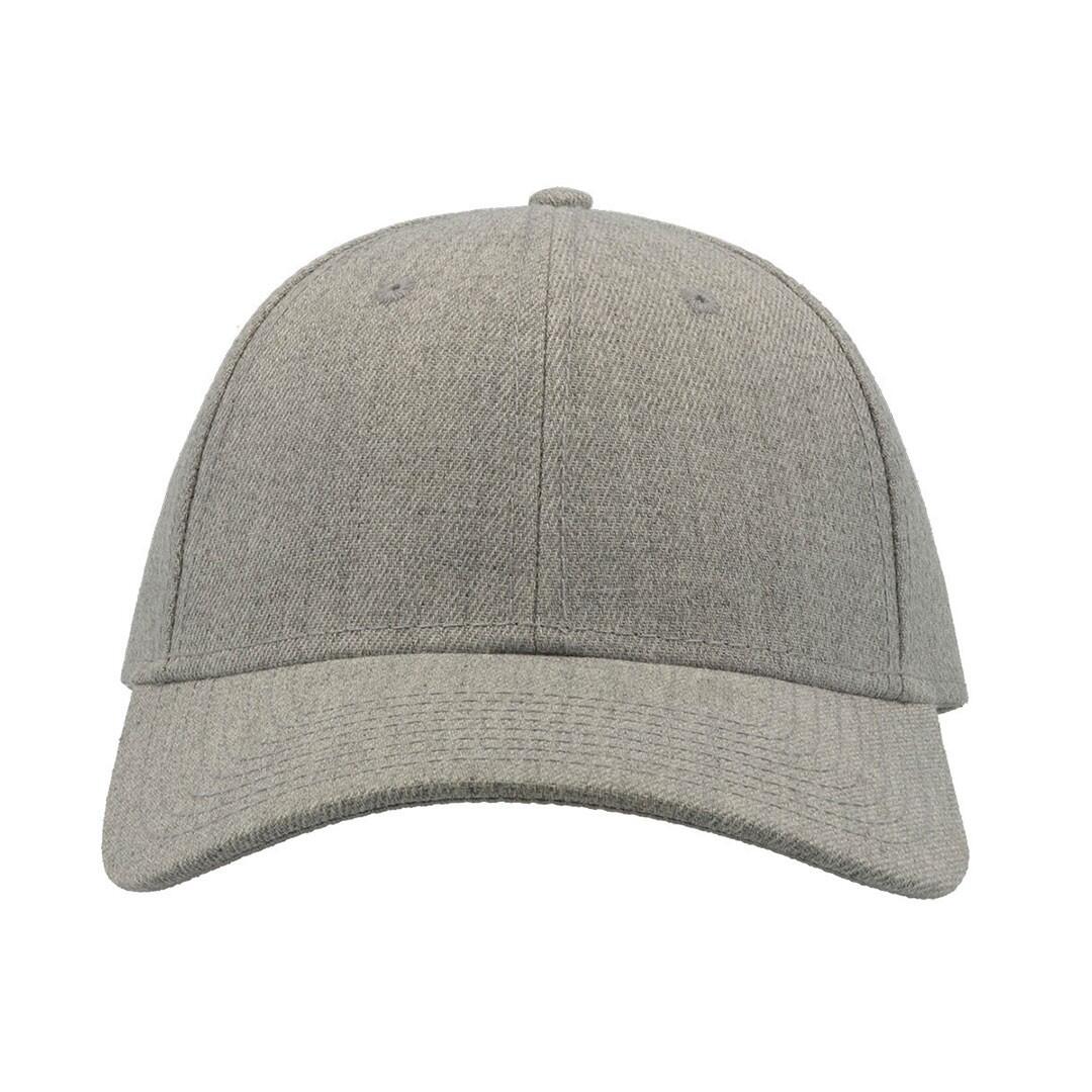 Beat Structured 6 Panel Cap (Grey Melange) 3/4