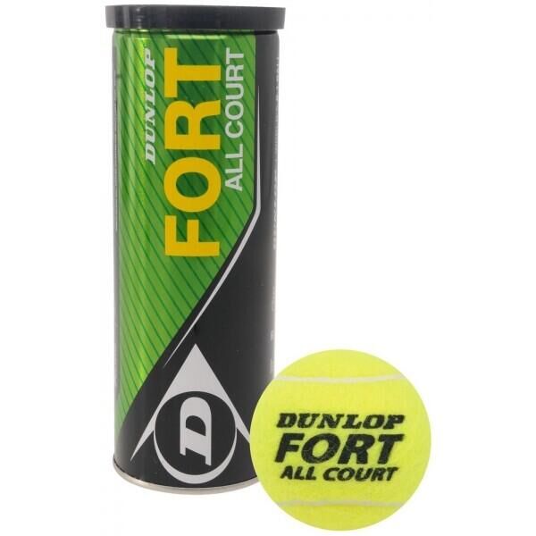 DUNLOP Fort All Court Tennis Balls (Pack Of 3) (Yellow)
