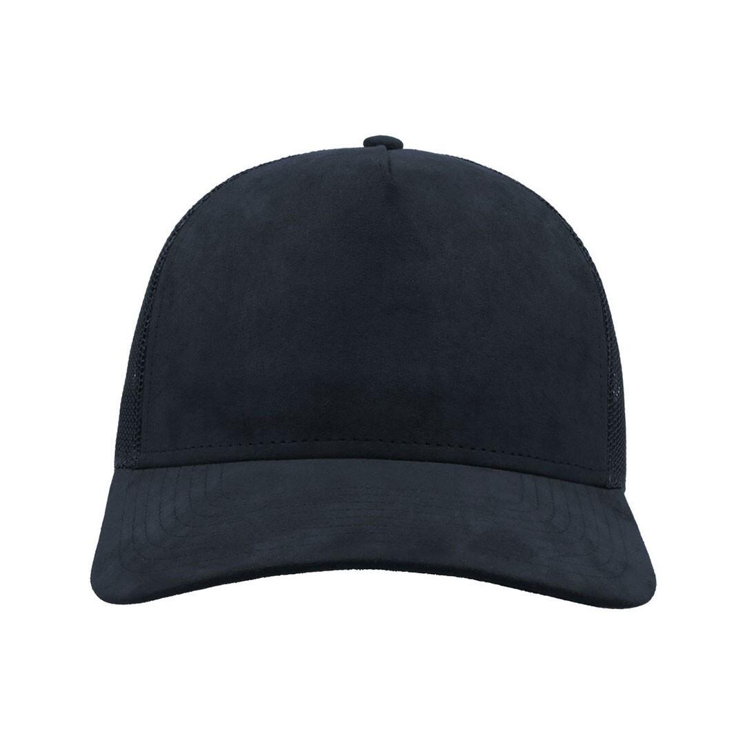 Rapper Faux Suede 5 Panel Trucker Cap (Navy) 3/3