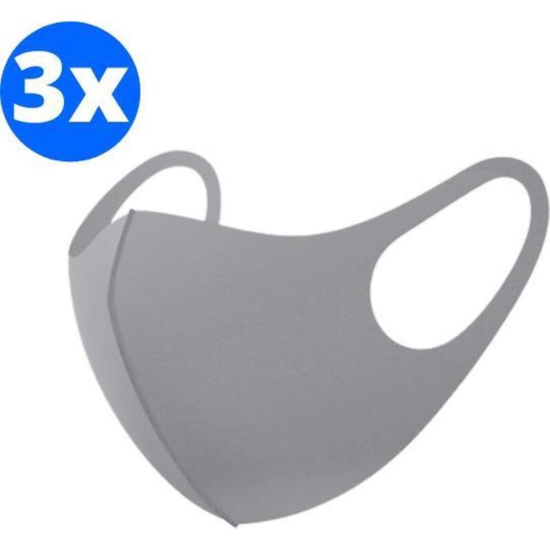 Facemask - Mondkapje wasbaar en herbruikbaar - 100% neopreen - 3 stuks