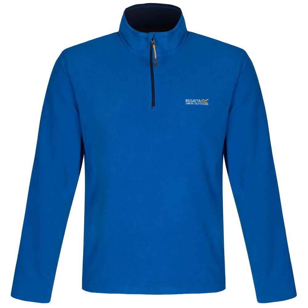 Great Outdoors Mens Thompson Half Zip Fleece Top (Oxford Blue/Navy) 1/4