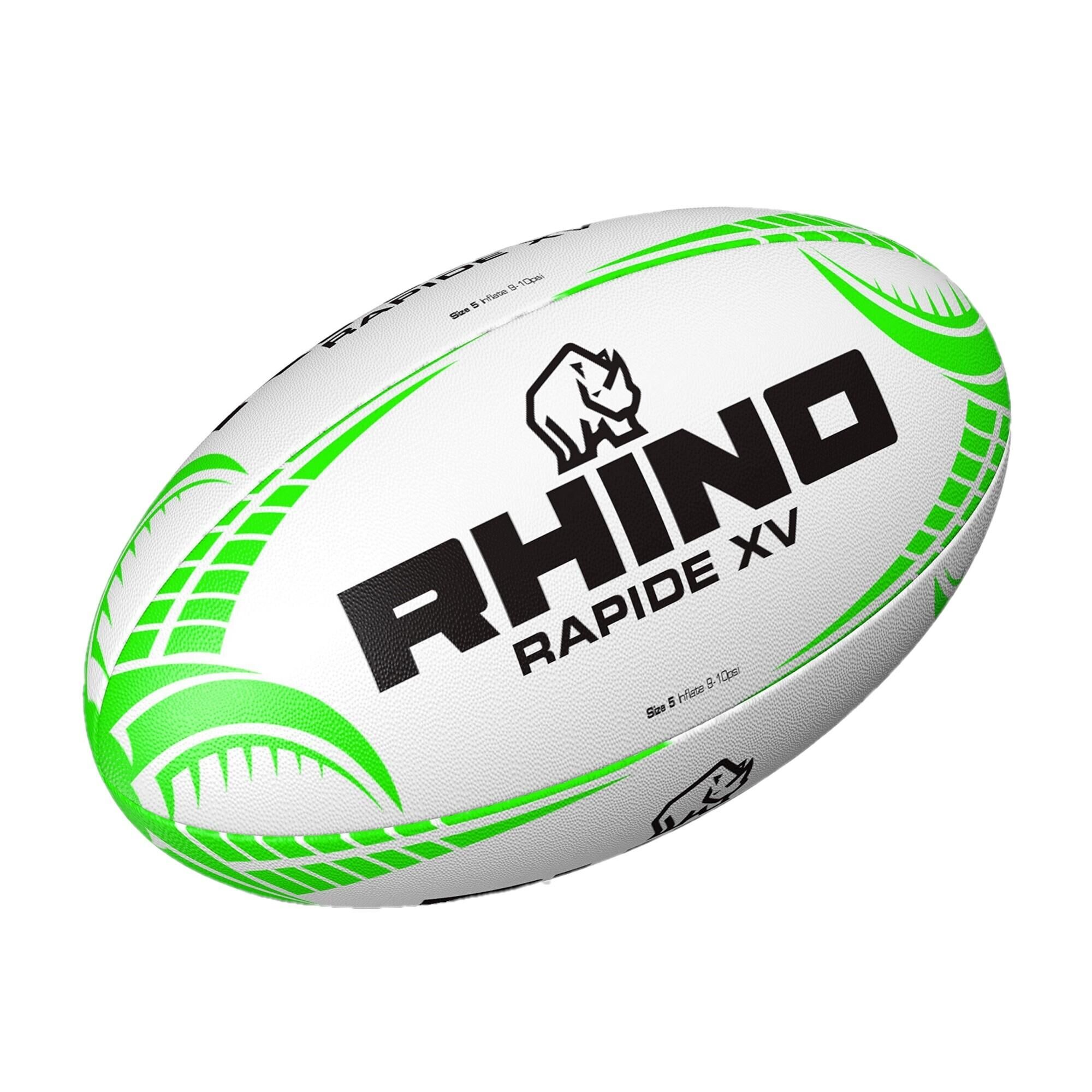 RHINO Rapide XV Rugby Ball (White)