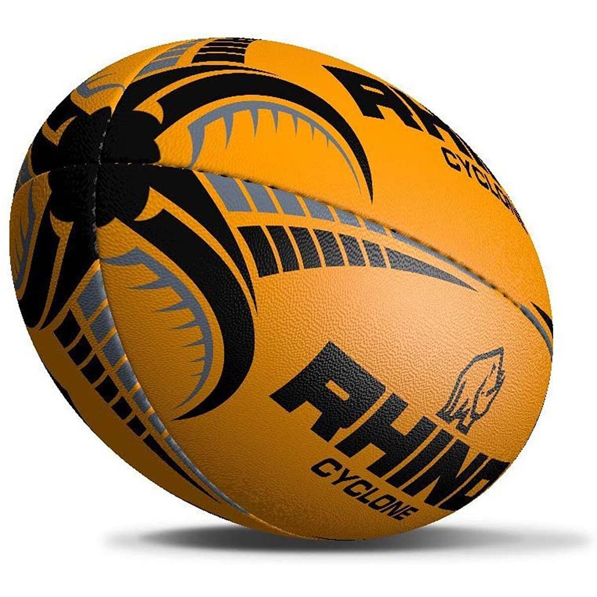 Cyclone Rugby Ball (Fluorescent Orange) 3/4